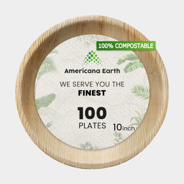 AE Palm Leaf Round Plate